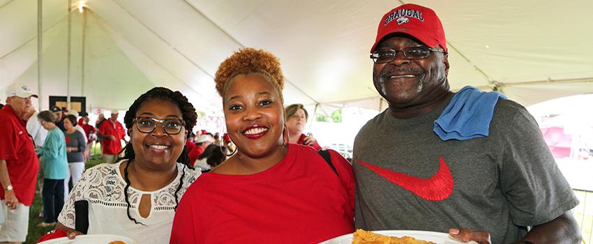 Family at South tailgating event.